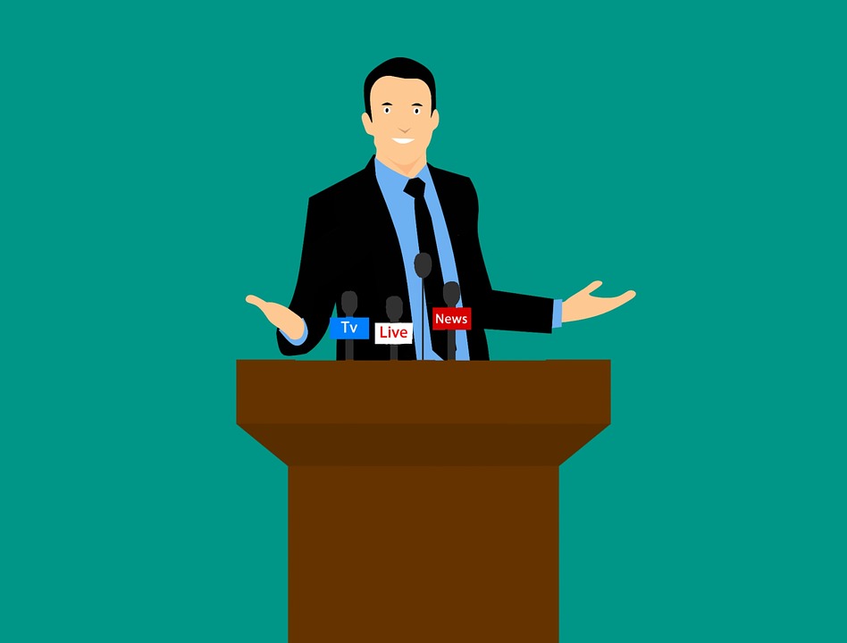 illustration of a public speaker